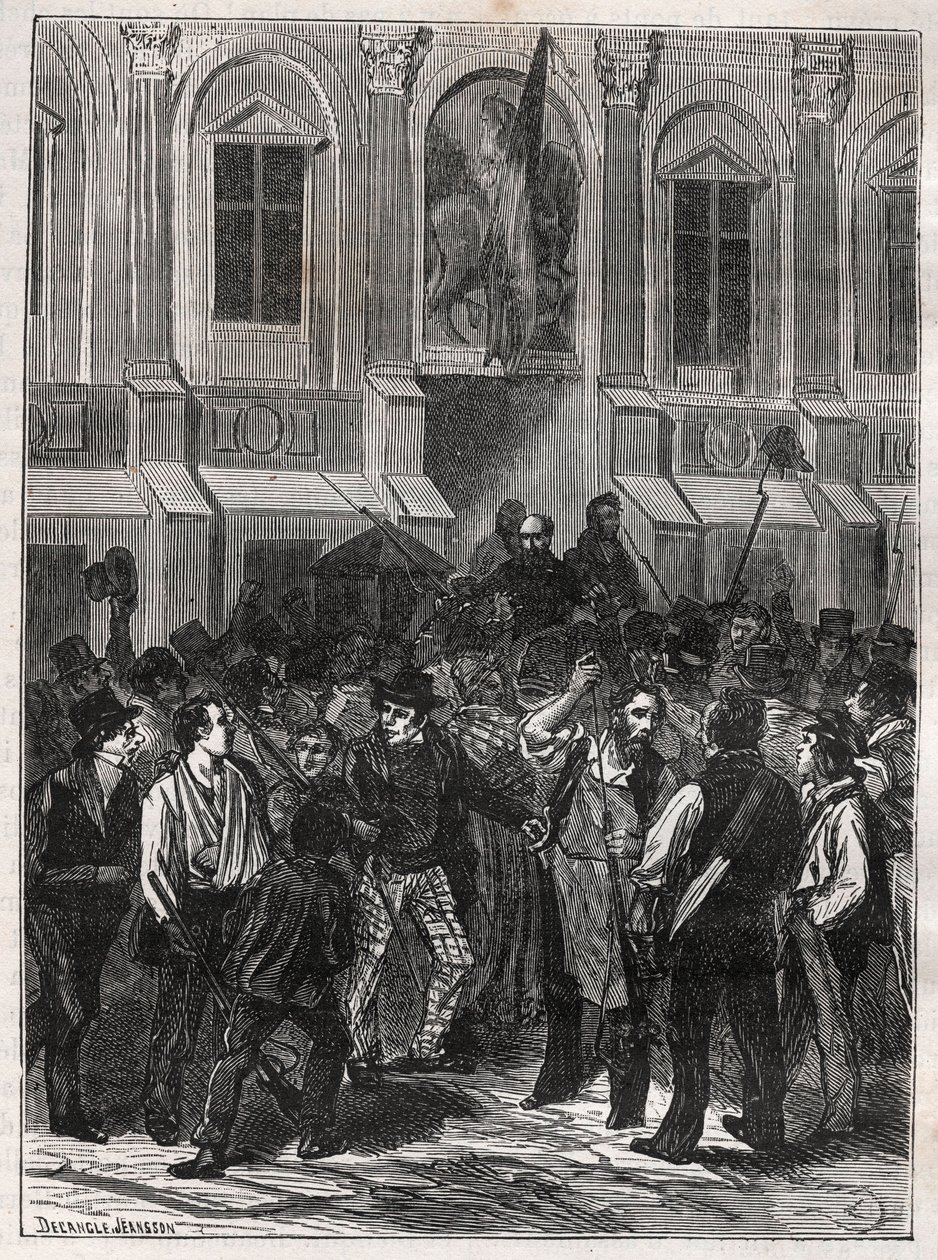 Armand Barbes, French revolutionaire (1809-1870) before his arrest on 12 May 1839 - Engraving of 1882 in “Histoire de dix ans: 1830-1840”” Louis-Blanc (1811-1882) av Unknown artist