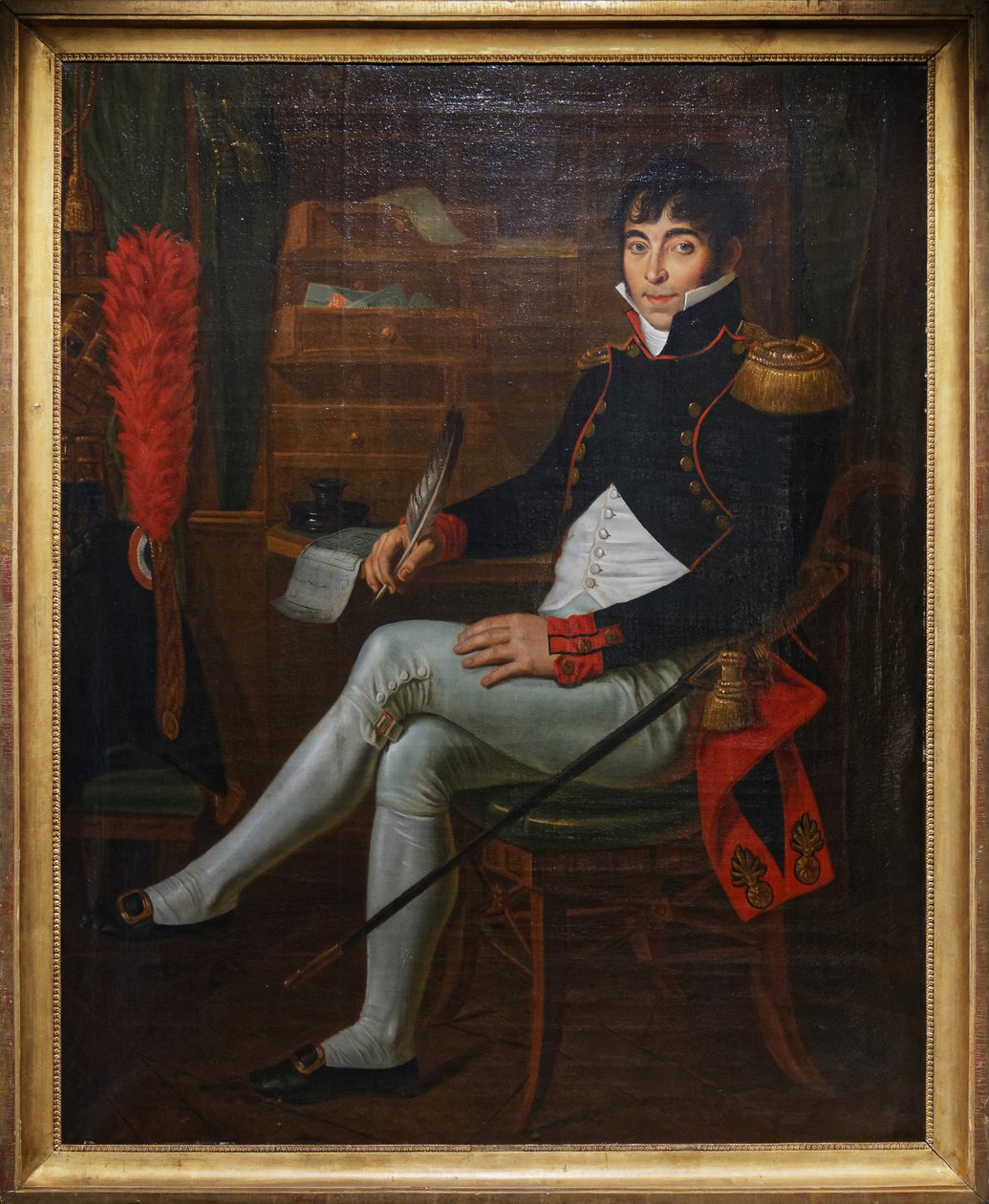 Artillerioffiser under imperiet, ca. 1804-15 (olje på lerret) av Unknown artist