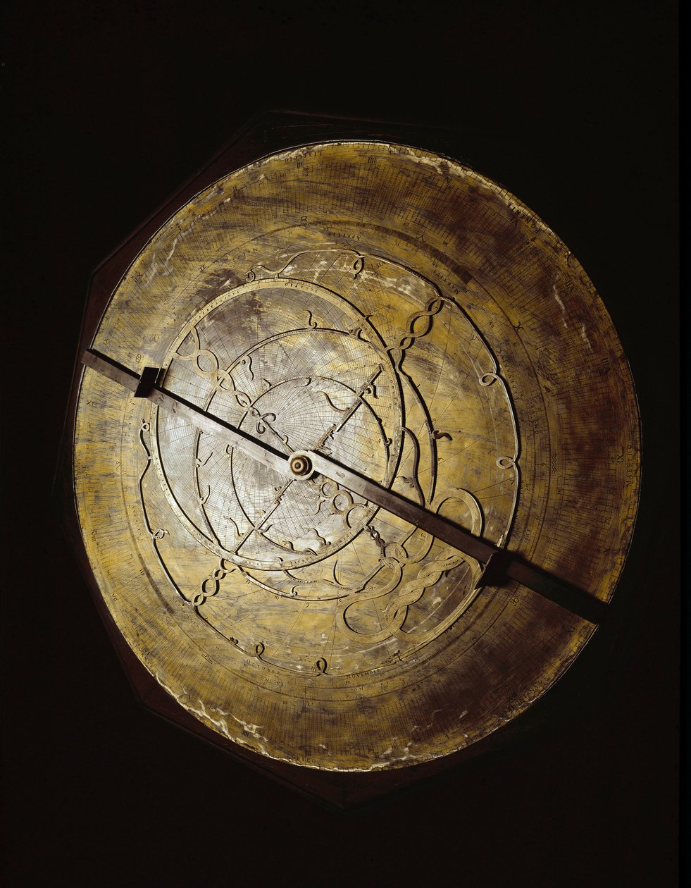 Astrolabium tilhørende astronomen Galileo Galilei (Galilee) (1564-1642) for sine studier. Firenze, institutt og museum for vitenskapshistorie. av Unknown artist