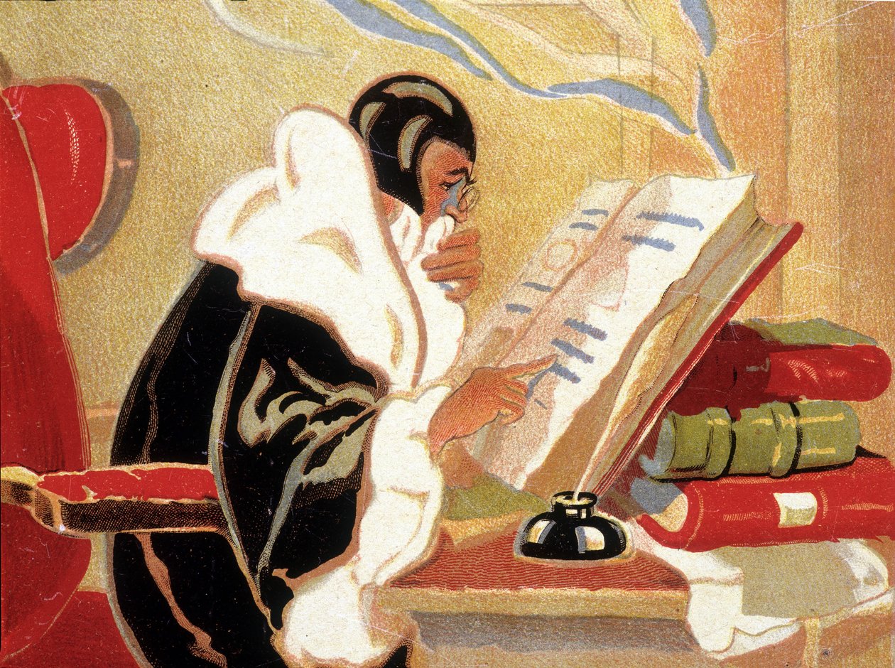 Astrolog: Nostradamus studerer en bok. av Unknown artist