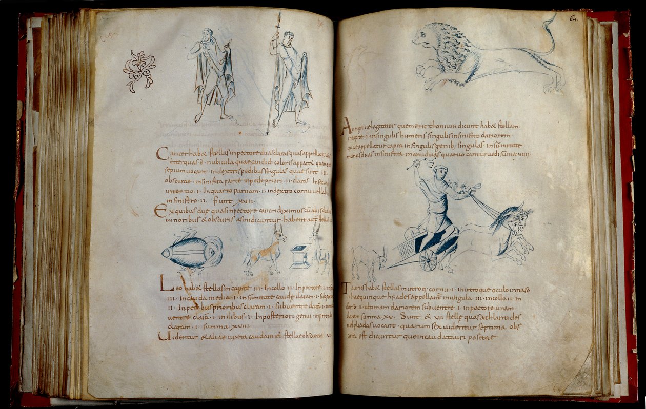 Astronomisk manuskript F 9176 skrevet i Lobbes, med stjernebildene på den nordlige halvkule av Unknown