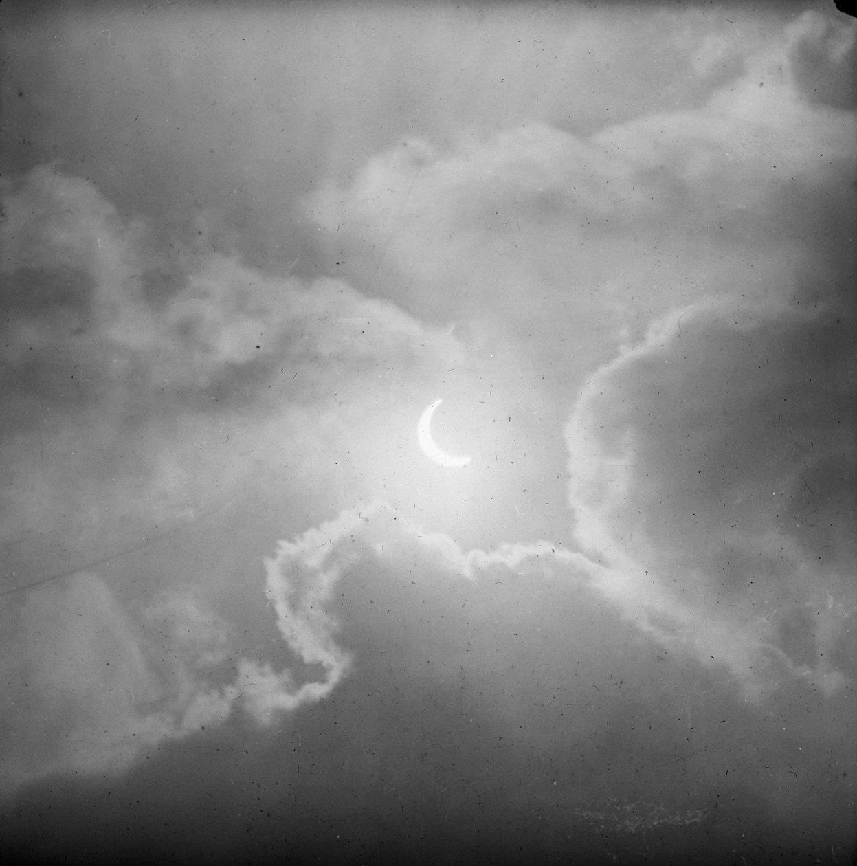 Astronomisk glassplate av solformørkelse (glassnegativ) av Unknown Artist