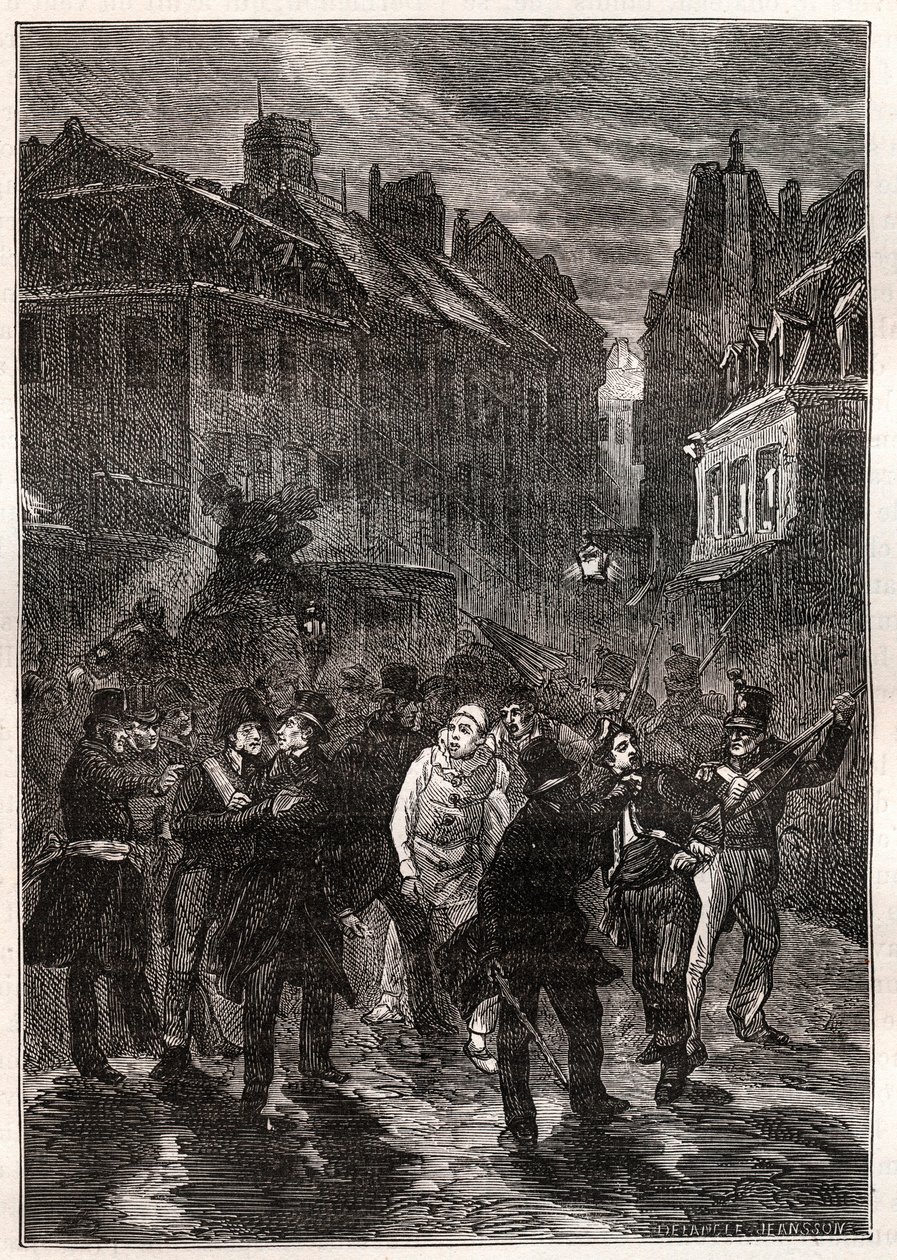 Angrep mot Louis-Philippe I - Le conspiracy de la rue des Prouvaires - 1. februar av Unknown artist