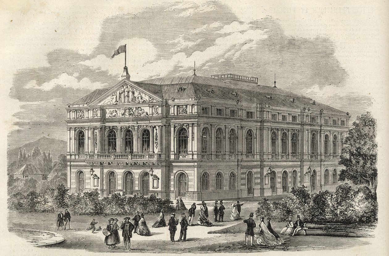 Baden Baden (Baden-Baden), Tyskland - Baden-teateret - 1867 av Unknown artist