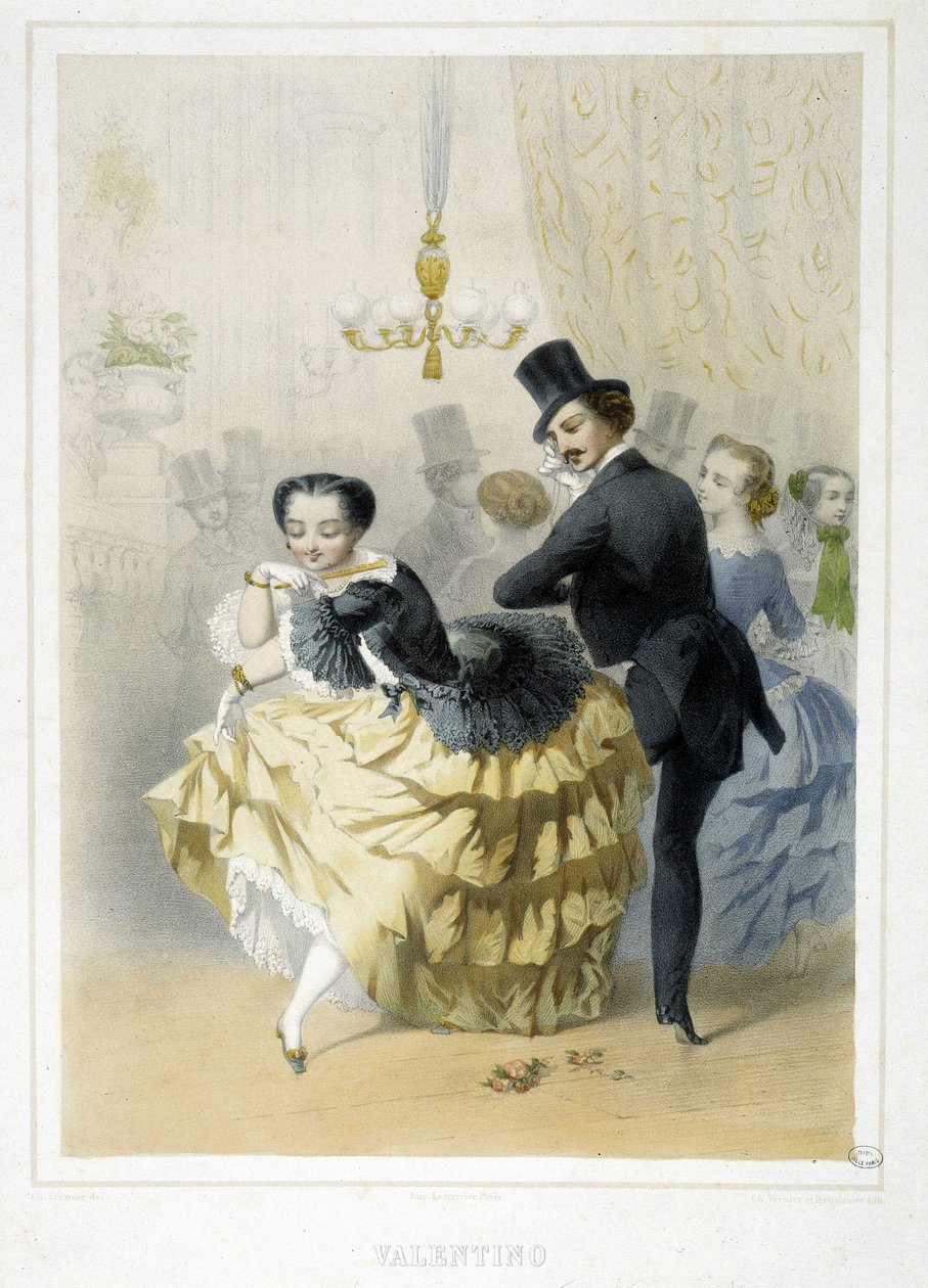 Ball: Valentino, rundt 1860 av Unknown artist