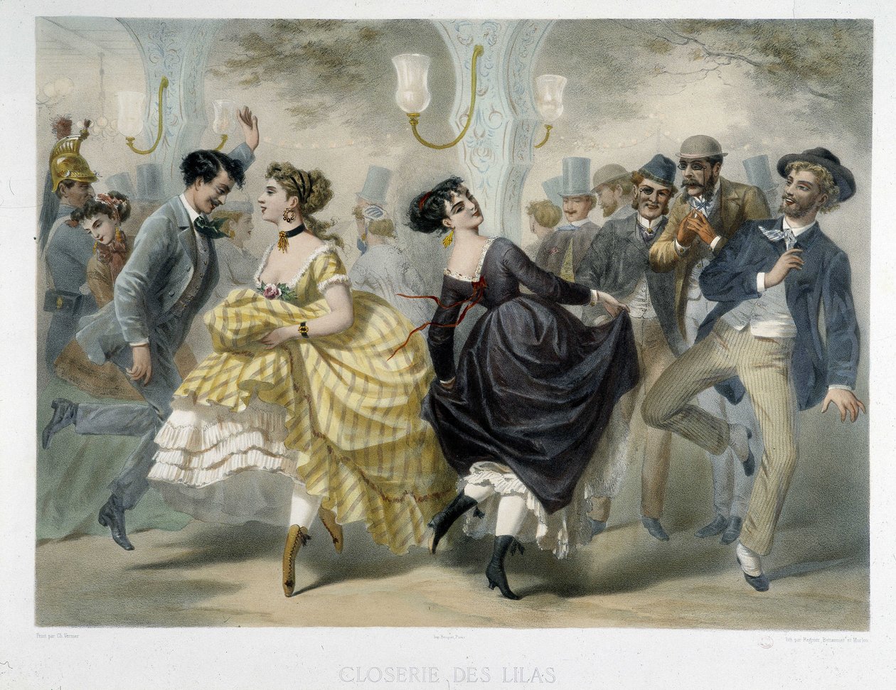 Ball på Closerie des Lilas, rundt 1860 av Unknown artist