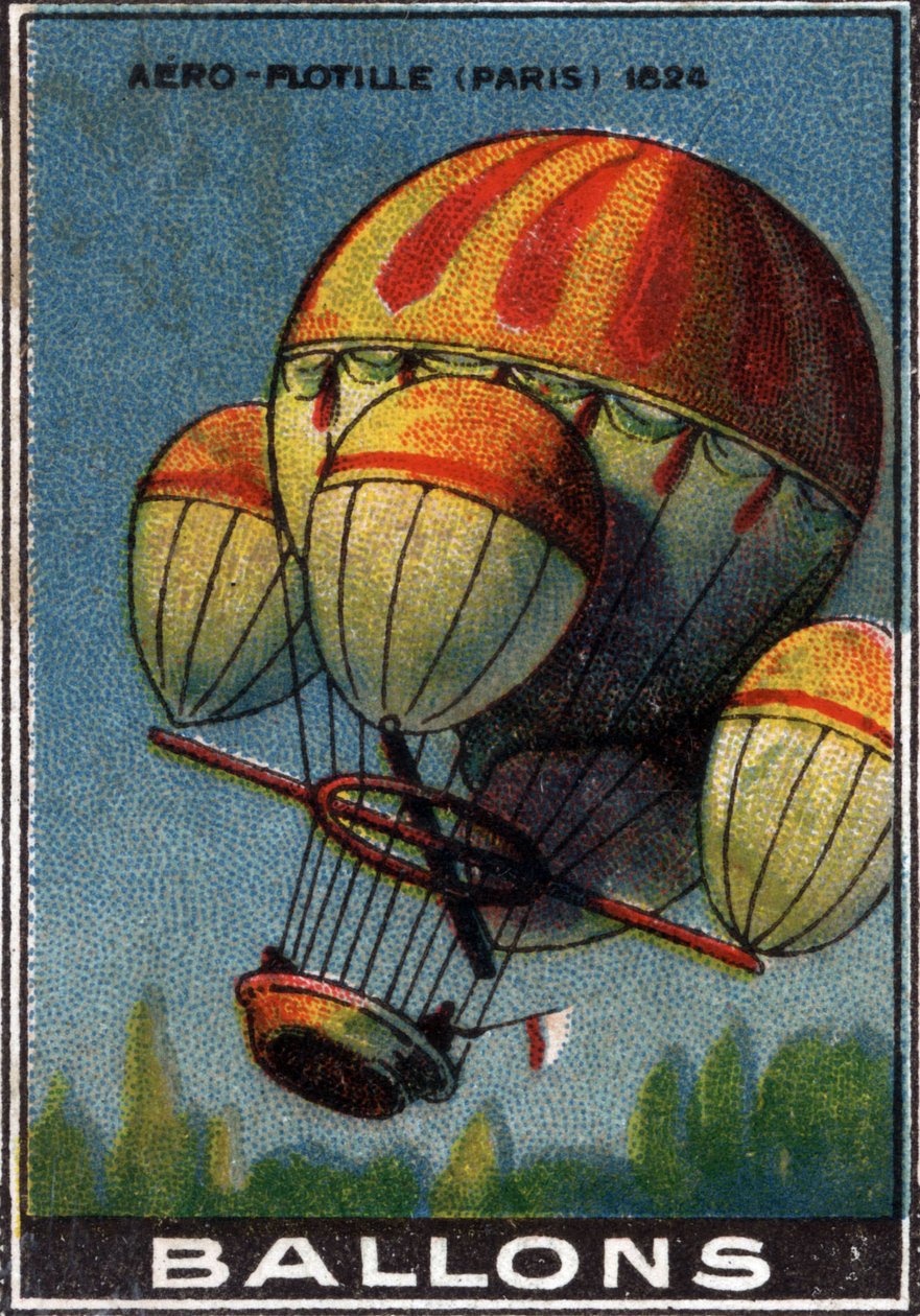 Ballonger ballonger fra Aero Flotilje de Paris av Unknown Artist