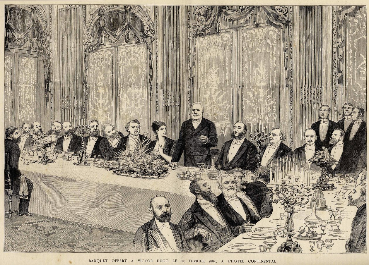Bankett tilbys Victor Hugo 25. februar av Unknown artist