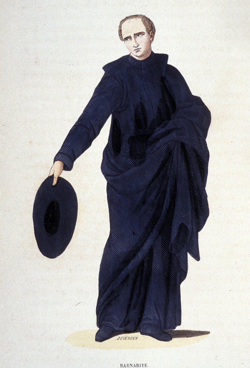 Barnabitt. Gravering fra et album på religiøse ordre, Paris av Unknown artist