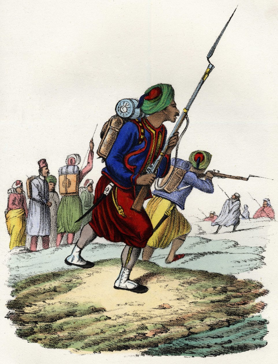 Bataljon av Zouaves fra den franske hæren i Afrika, sammensatt av innfødte og dannet av general Clausel i 1830 for ekspedisjonen av Atlas til Algerie. I "" Storia d