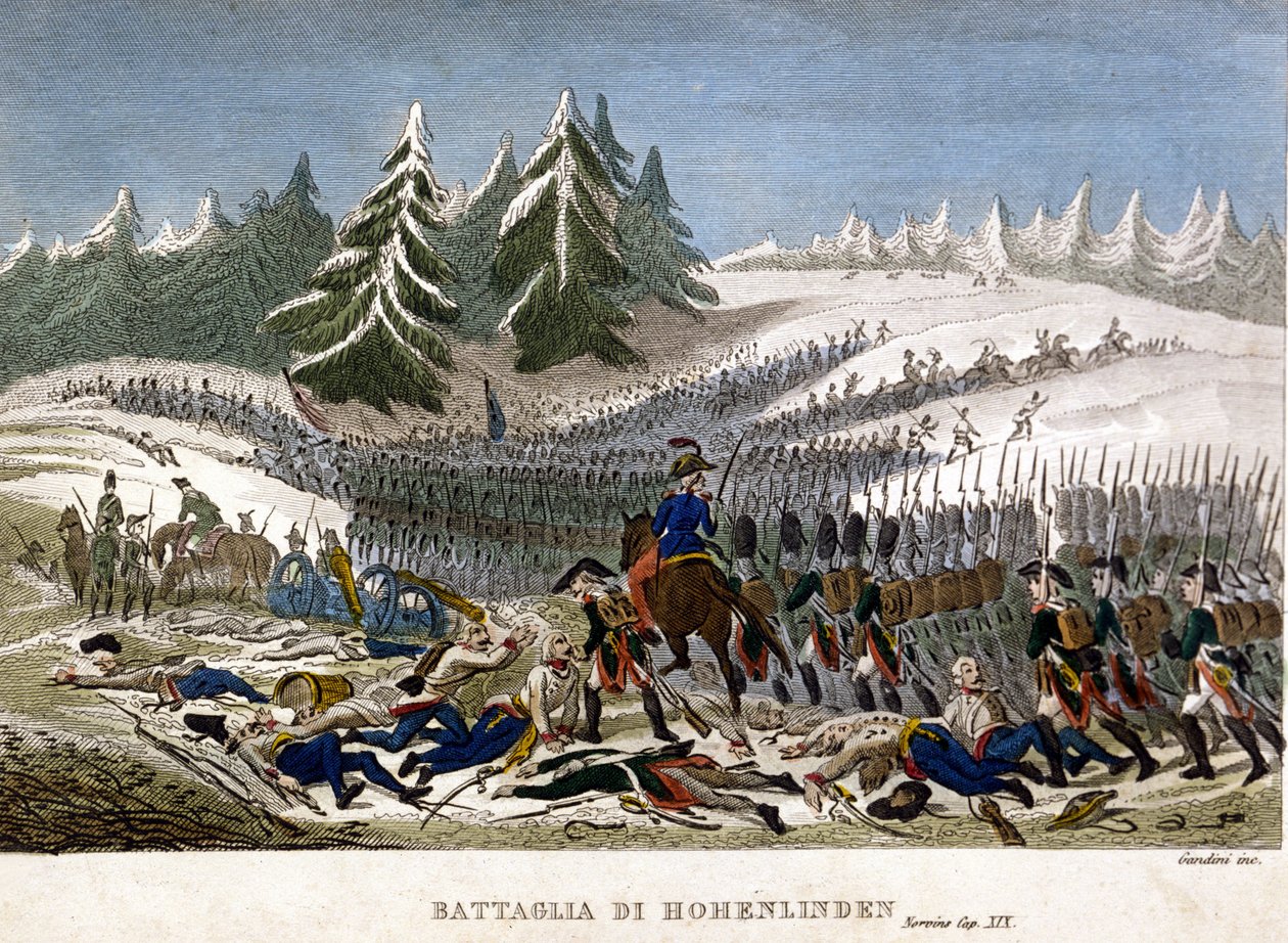 Slaget ved Hohenlinden 3. desember av Unknown artist
