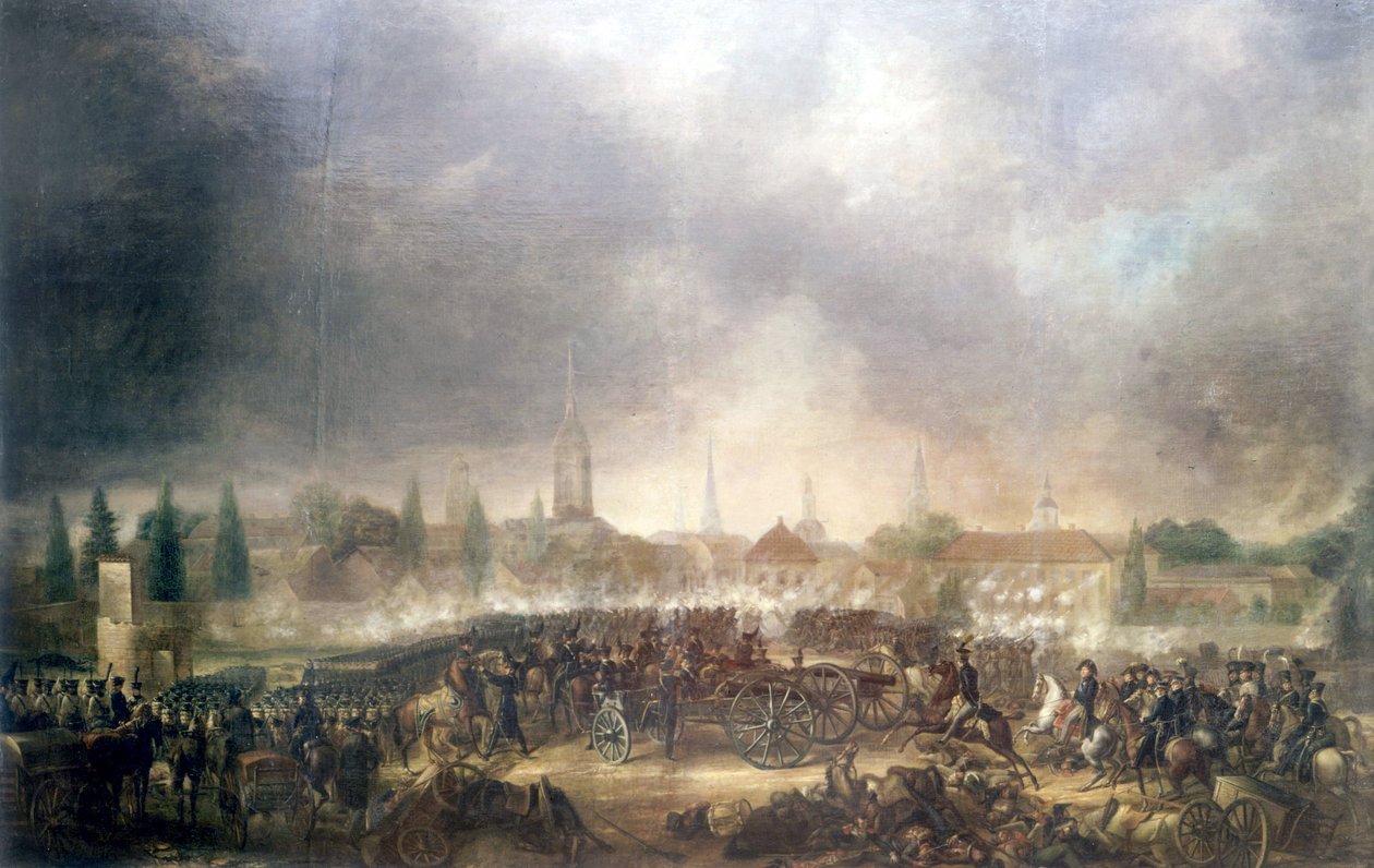 Slaget ved Leipzig (Battle of Nations), 16.–19. oktober av Unknown artist