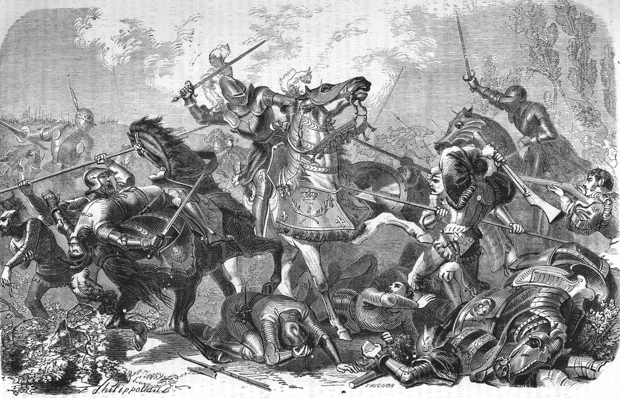 Battle of Pavia (Italy), February 24 av Unknown artist