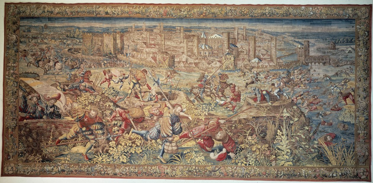 Slaget ved Pavia. Tapet. 17. århundre. Museum of Capodimonte, Napoli. av Unknown artist