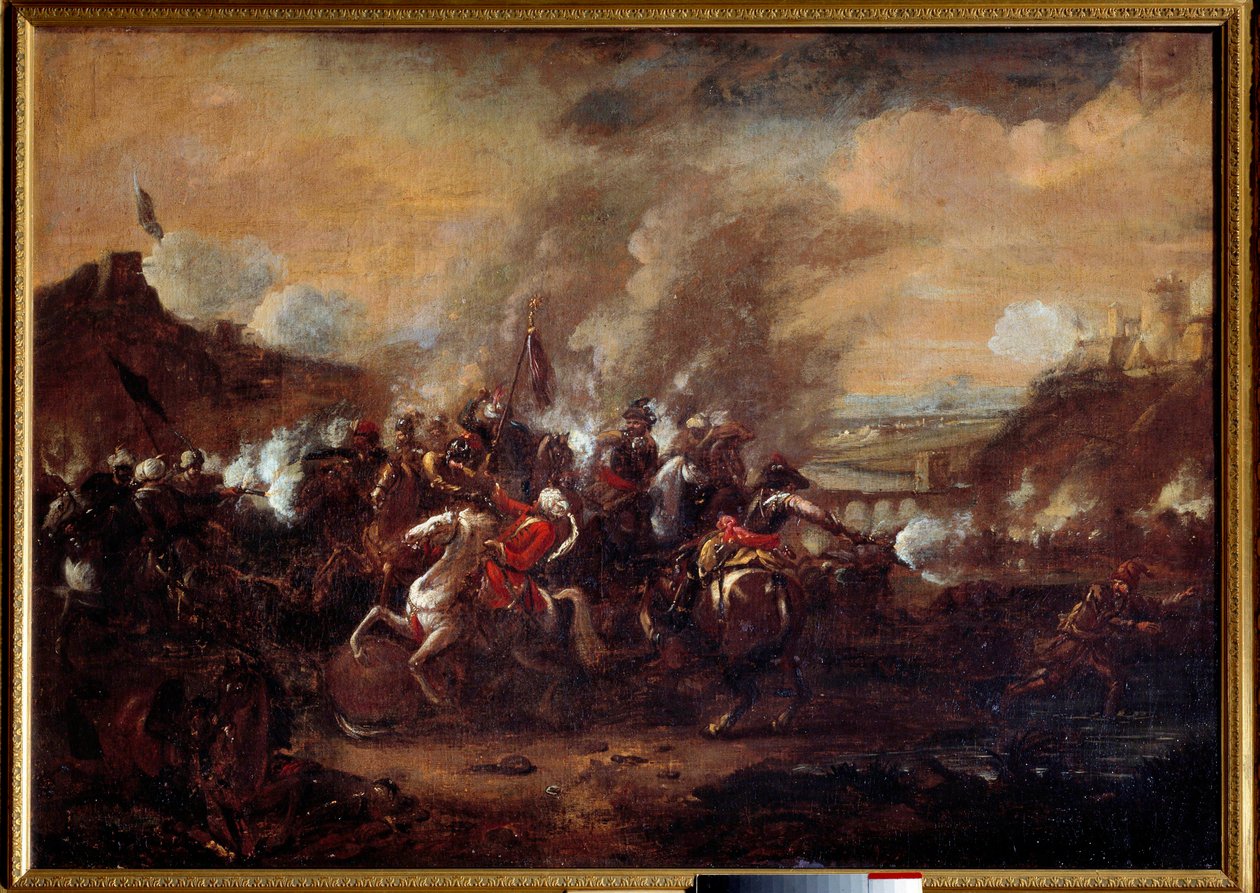Slaget ved Wien: "Opphevelsen av beleiringen av Wien av tyrkerne i september 1683" Seier for troppene til den kristne koalisjonen ledet av John III Sobieski, Leopolid I og Charles av Lorraine. Anonymt maleri fra 1600-tallet. Nancy, museumshistoriker av Unknown artist