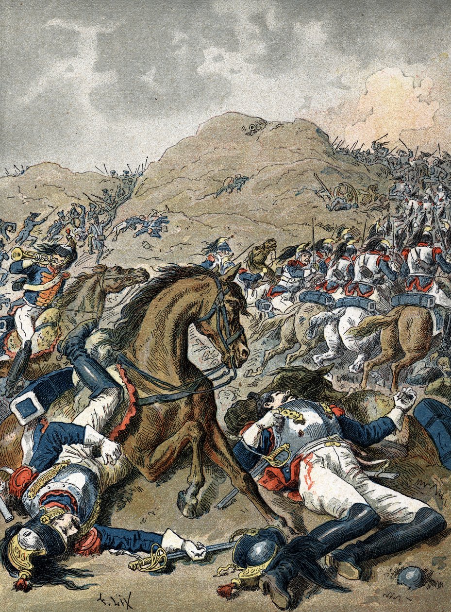 Slaget ved slaget ved Moskova (også slaget ved Borodino), erobringen av Redoubt av Unknown Artist