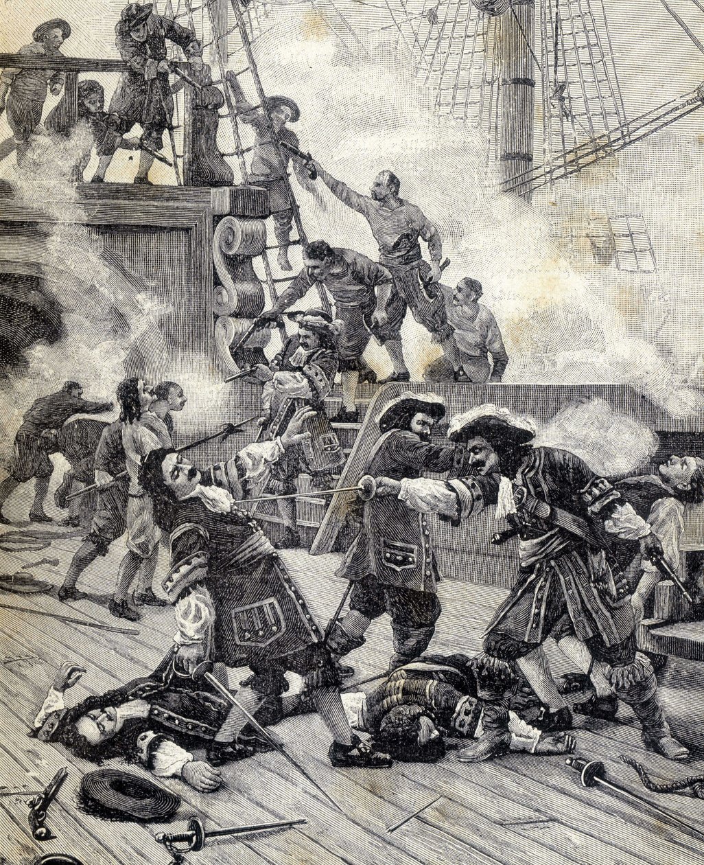 Kamp på en båt - Jean Bart. av Unknown artist