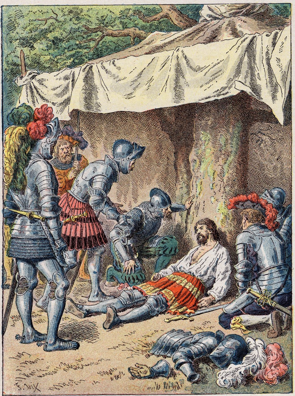 Bayards død i 1524. av Unknown artist