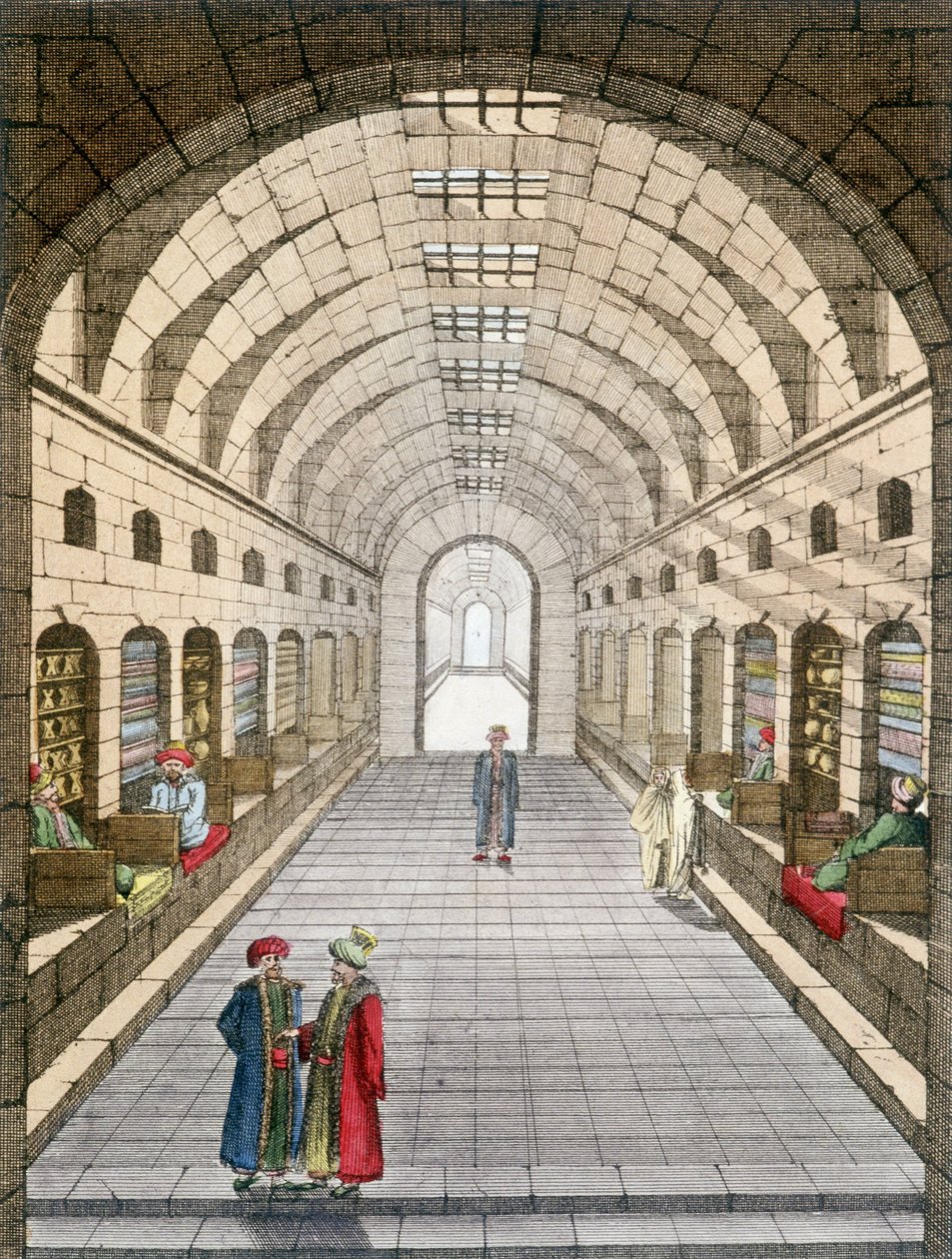 Bazar (souk) i Tunis, Tunisia. av Unknown artist