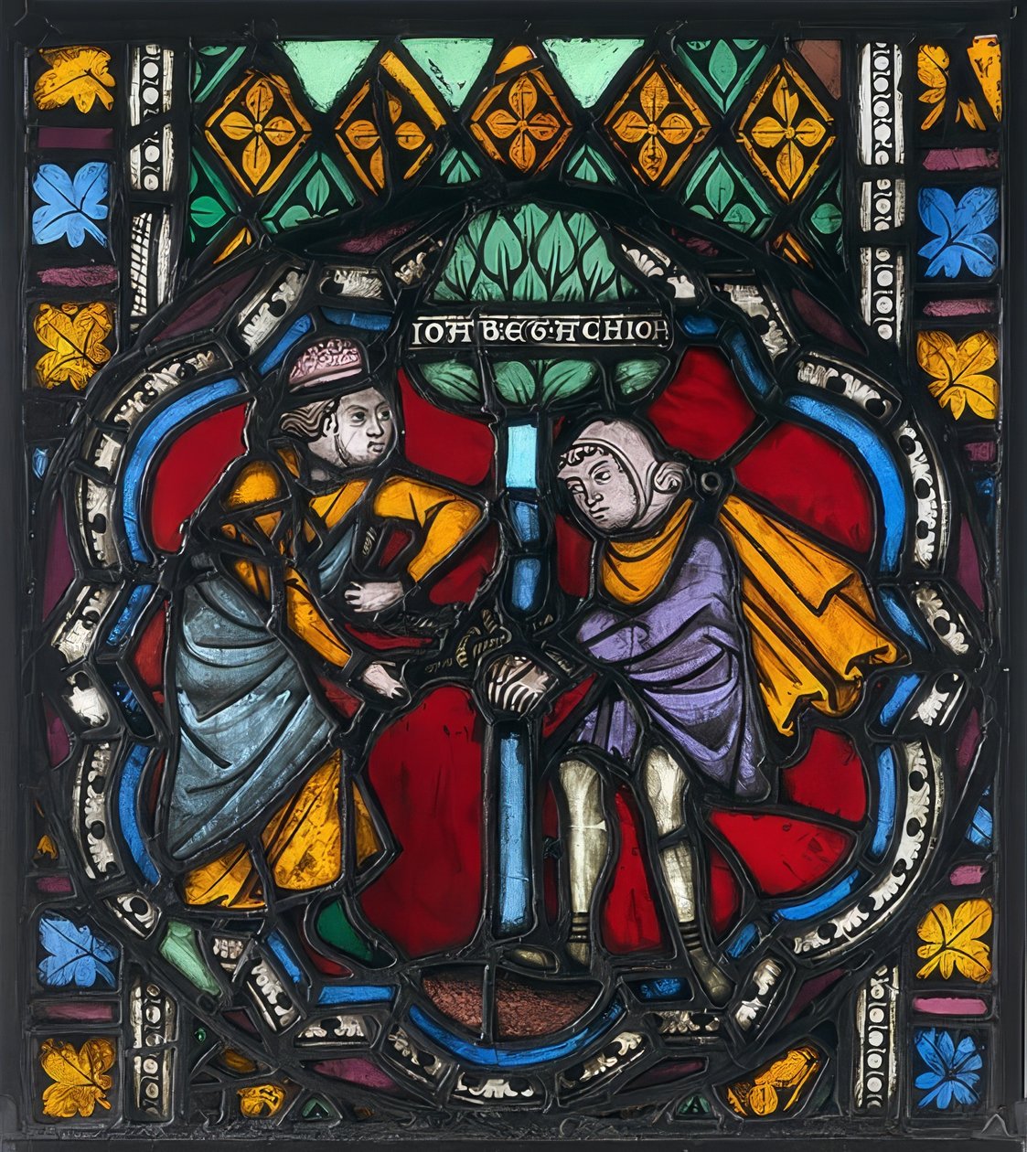 Betydelig glassrute. Strasbourg, rundt 1270 (sannsynligvis tidligere fra St. Thomas) av Unknown