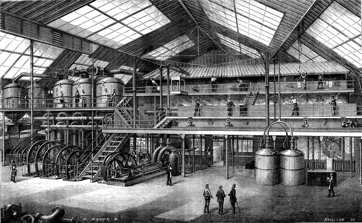 Roesukkerfabrikk (gravering av Unknown Artist
