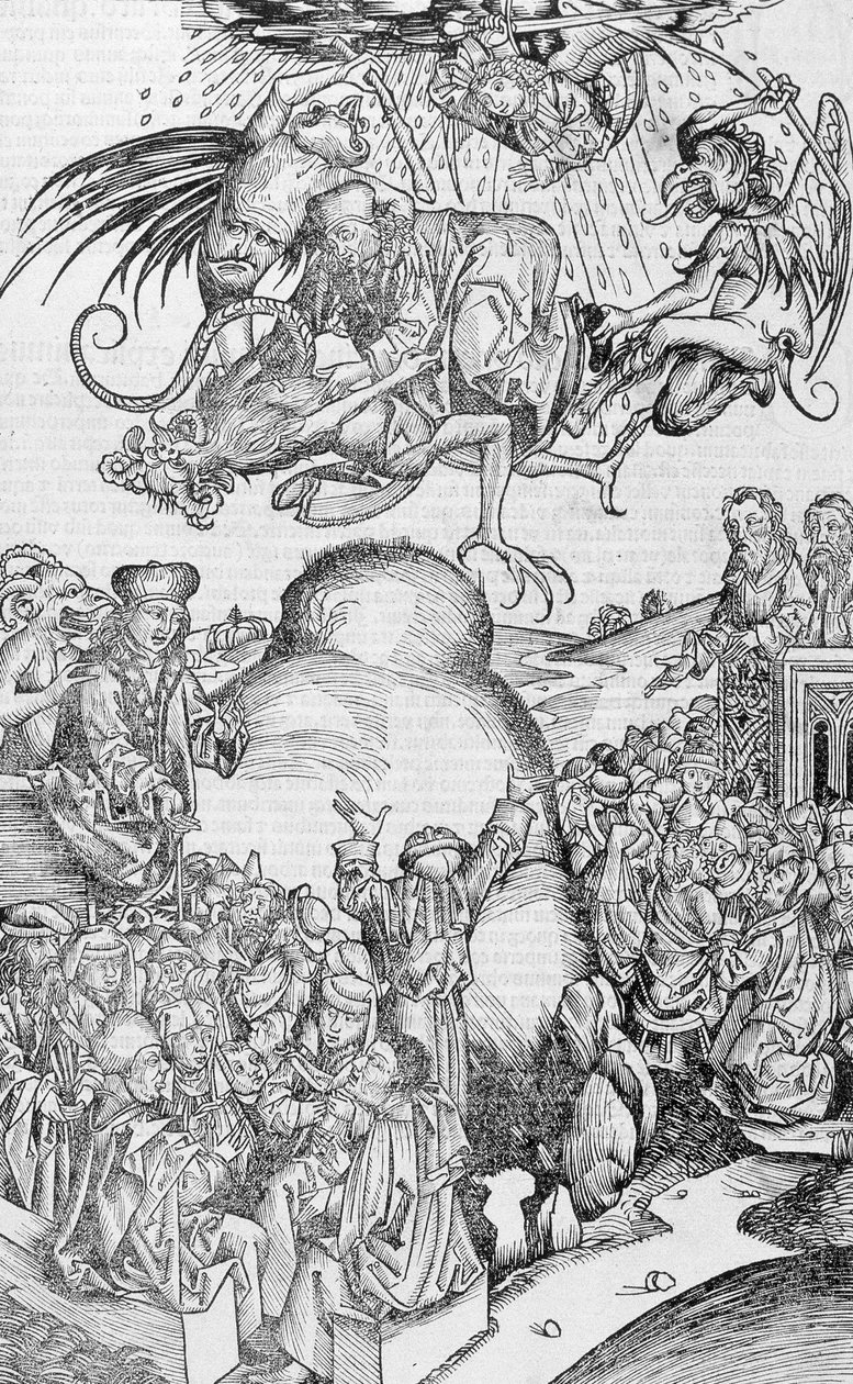 Tro og overtro. I "" Nuremberg Chronicles"" av Unknown artist