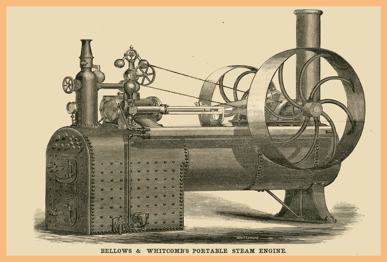 Bellows - Whitcomb bærbar dampmaskin av Unknown Artist