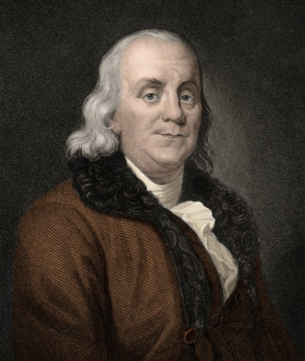 Benjamin Franklin (1706-1790) - gravering - 1800-tallet av Unknown artist