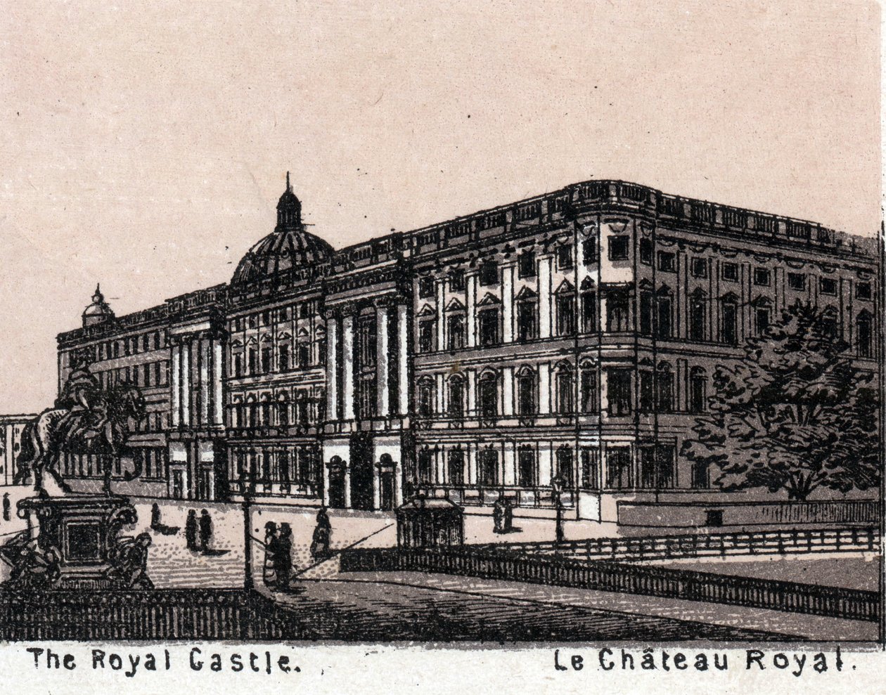 Berlin, Tyskland: utsikt over det kongelige slott. i "" Verden illustrerer 168 visninger"" Udatert (slutten av 1800-tallet) av Unknown artist