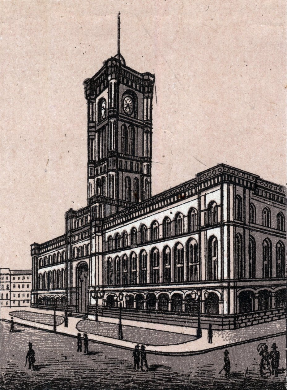 Berlin, Germany: view of the Town Hall. in “” The world illustrates 168 views”” Undated (end 19th century) av Unknown artist