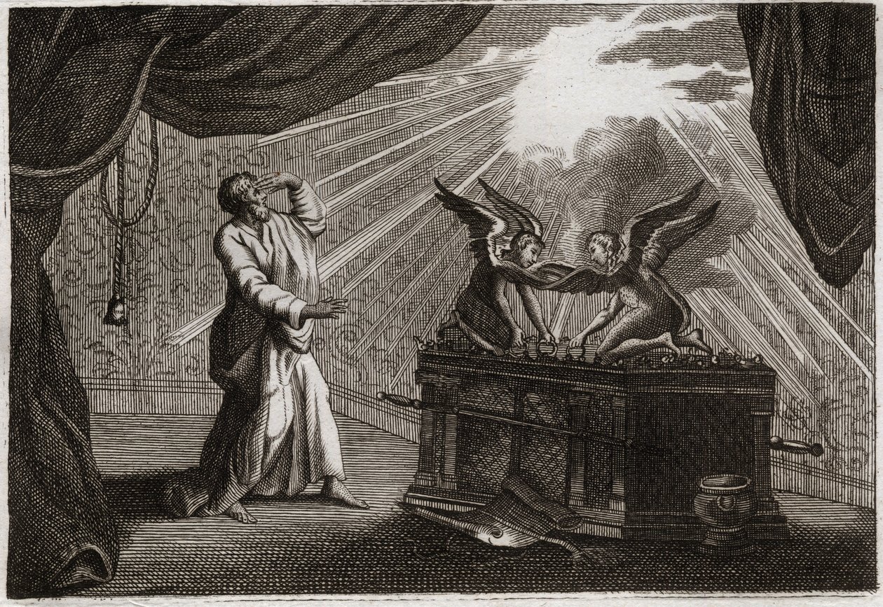 Bibelen til Royaumont, Det gamle testamente: Paktens ark. Figur av arken. Illustrasjon fra 1811. av Unknown artist