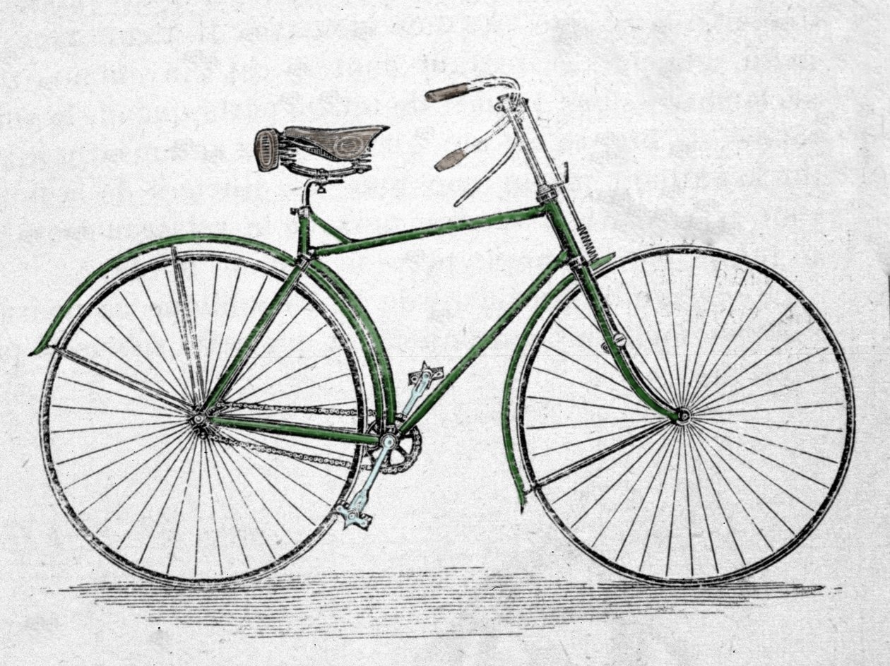 Sykkelmodell med ramme. av Unknown artist