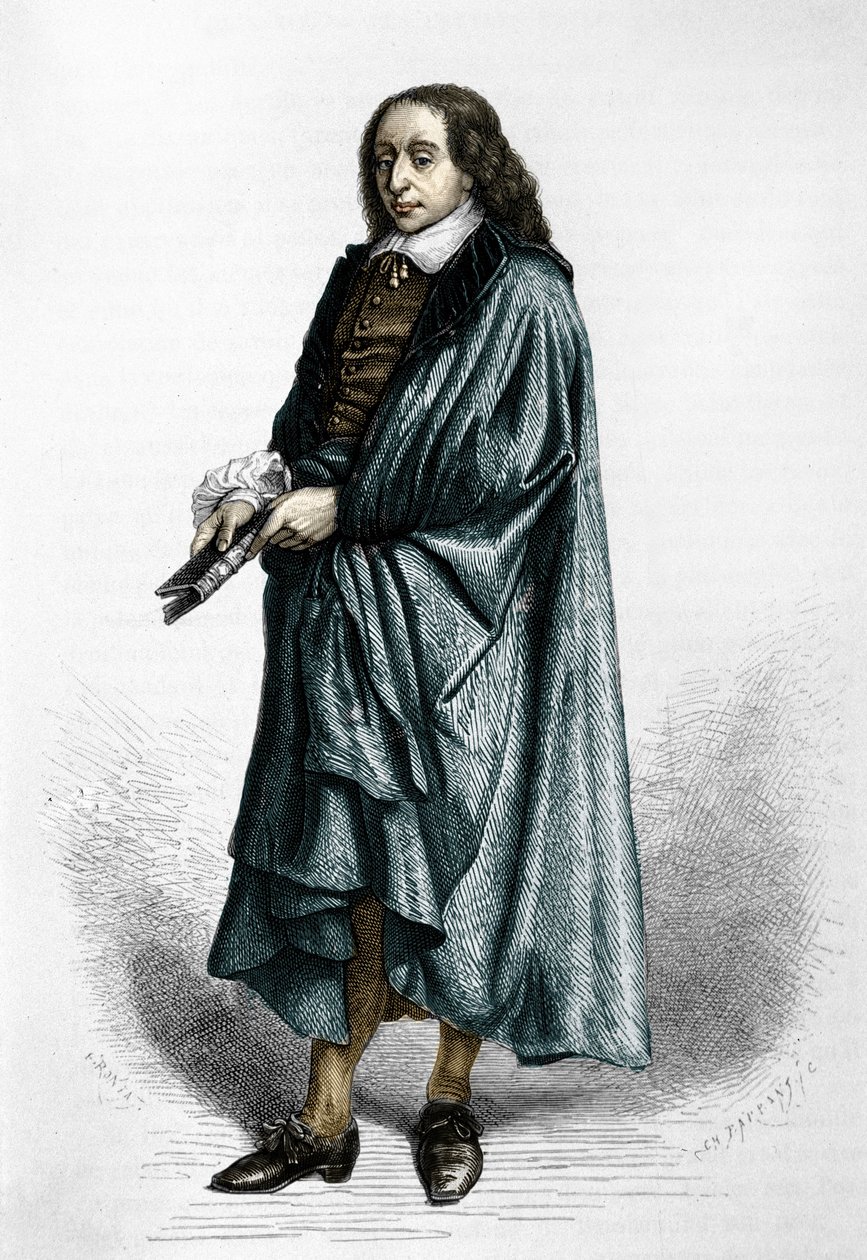Blaise Pascal (1623-1662), fransk matematiker, fysiker og forfatter. av Unknown artist