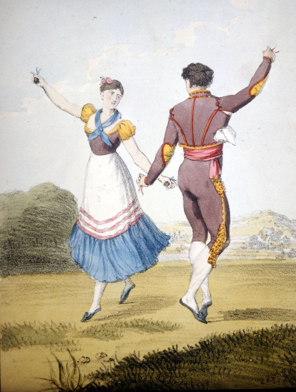 Bolero. Gravering fra begynnelsen av 1800-tallet av Unknown artist