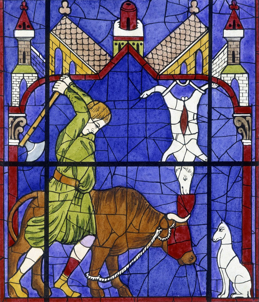 Boucher, Glassmaleri fra middelalderen. i "Historien om maleri på glass"" av Unknown artist