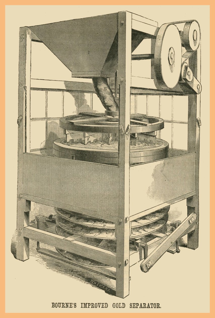 Bournes forbedrede gullseparator av Unknown Artist