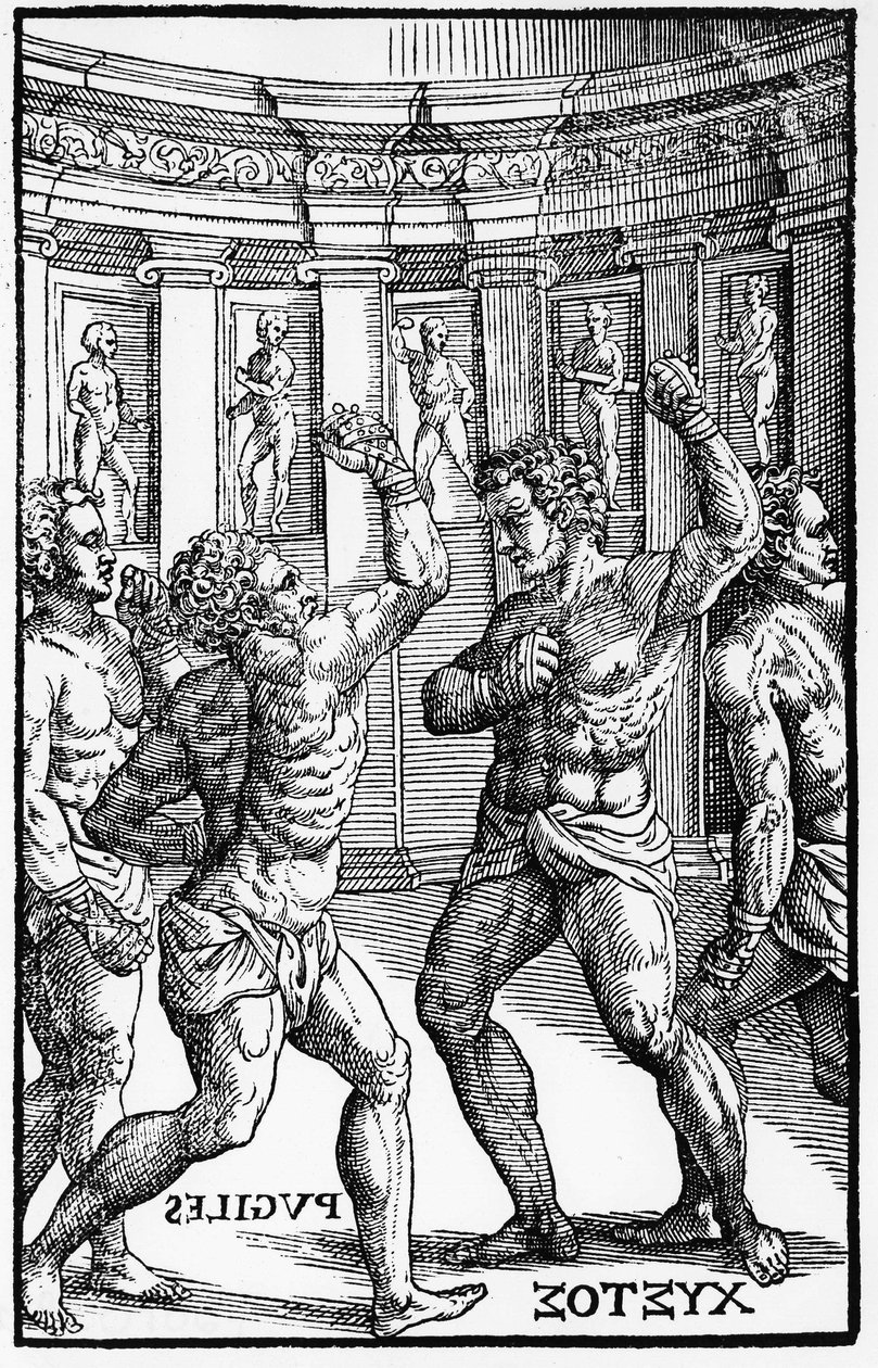 Boksere, brytere - i "Jerome Mercurialis de Arte Gymnastica", Venezia-utgaven av Unknown artist