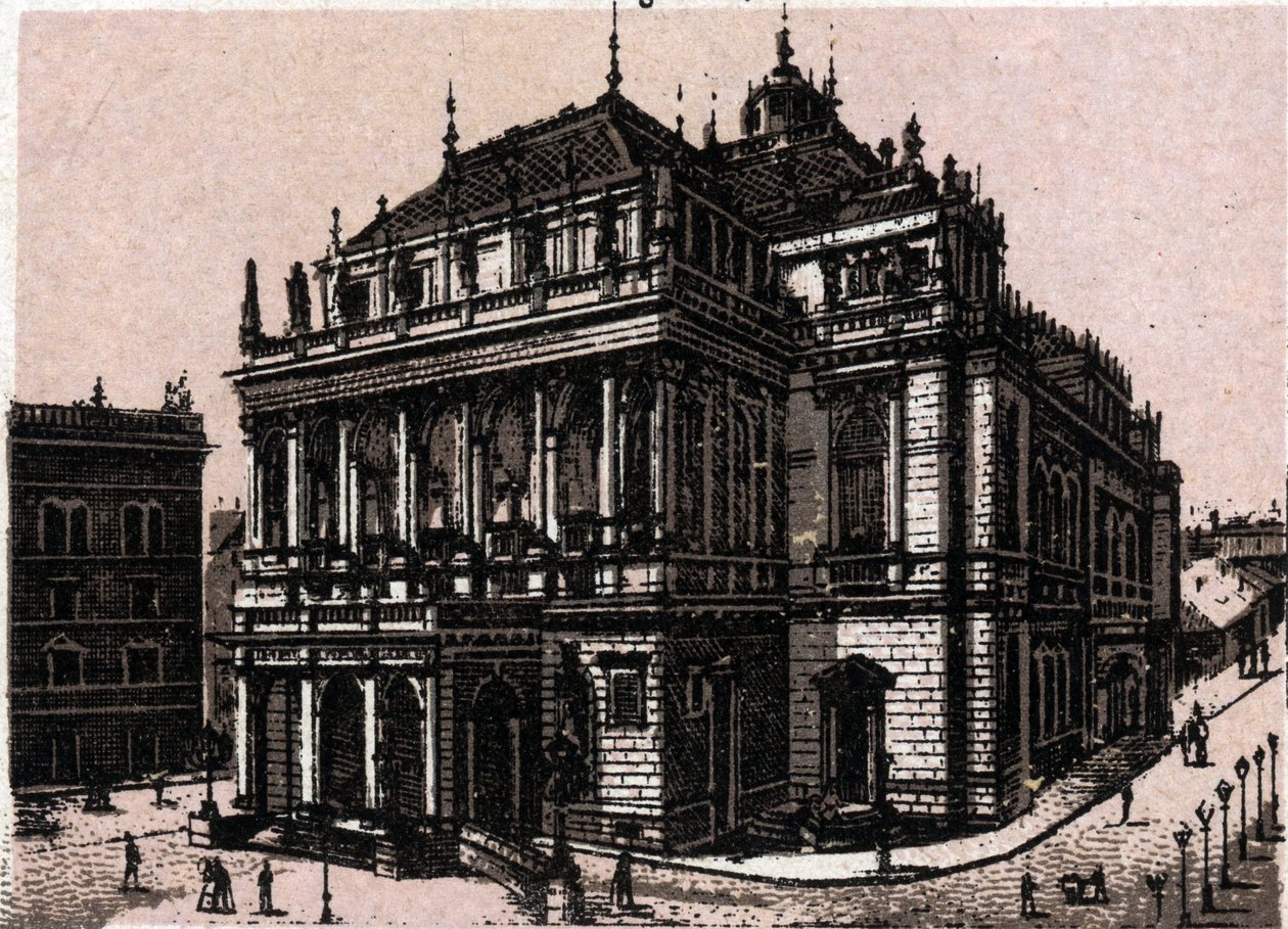 Budapest, Hungary: view of the magyar kiralyi operahaz (opera). in “” The world illustrates 168 views”” Undated (late 19th century) av Unknown artist