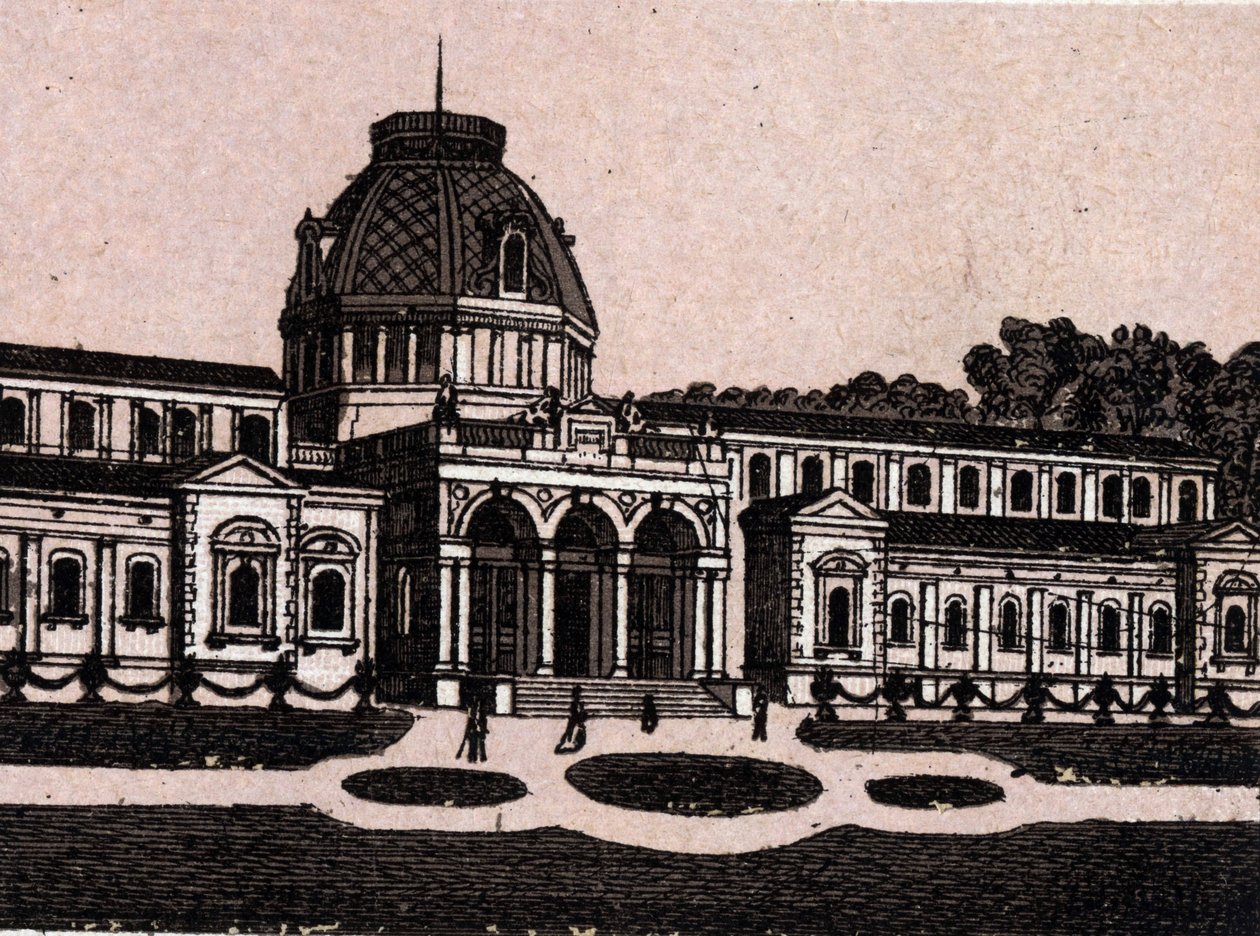 Budapest, Ungarn: utsikt over termalbadene på Isle Margaret (Isle Margareth). i "" Verden illustrerer 168 visninger"" Udatert (slutten av 1800-tallet) av Unknown artist