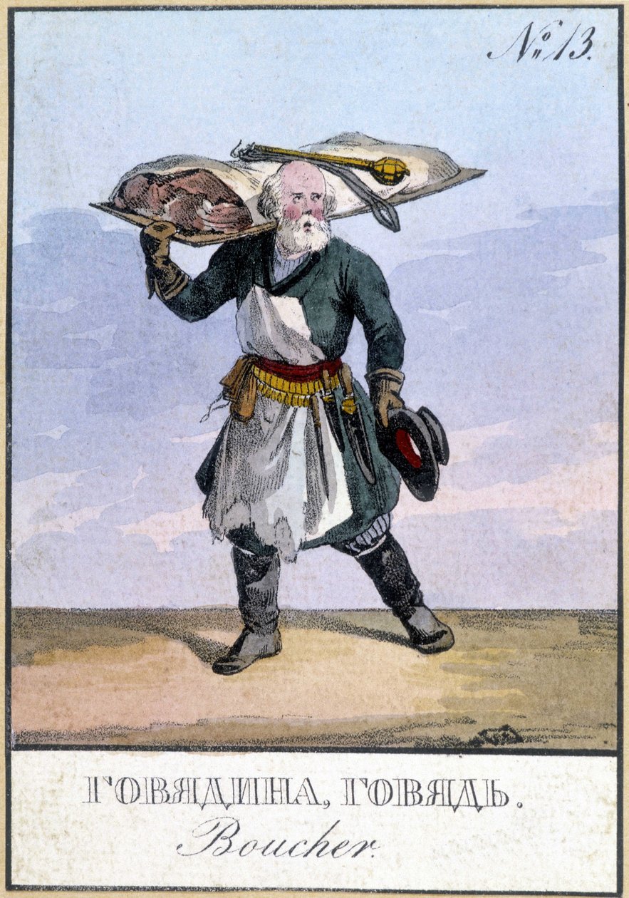 Slakter i Russland på 1800-tallet. av Unknown artist