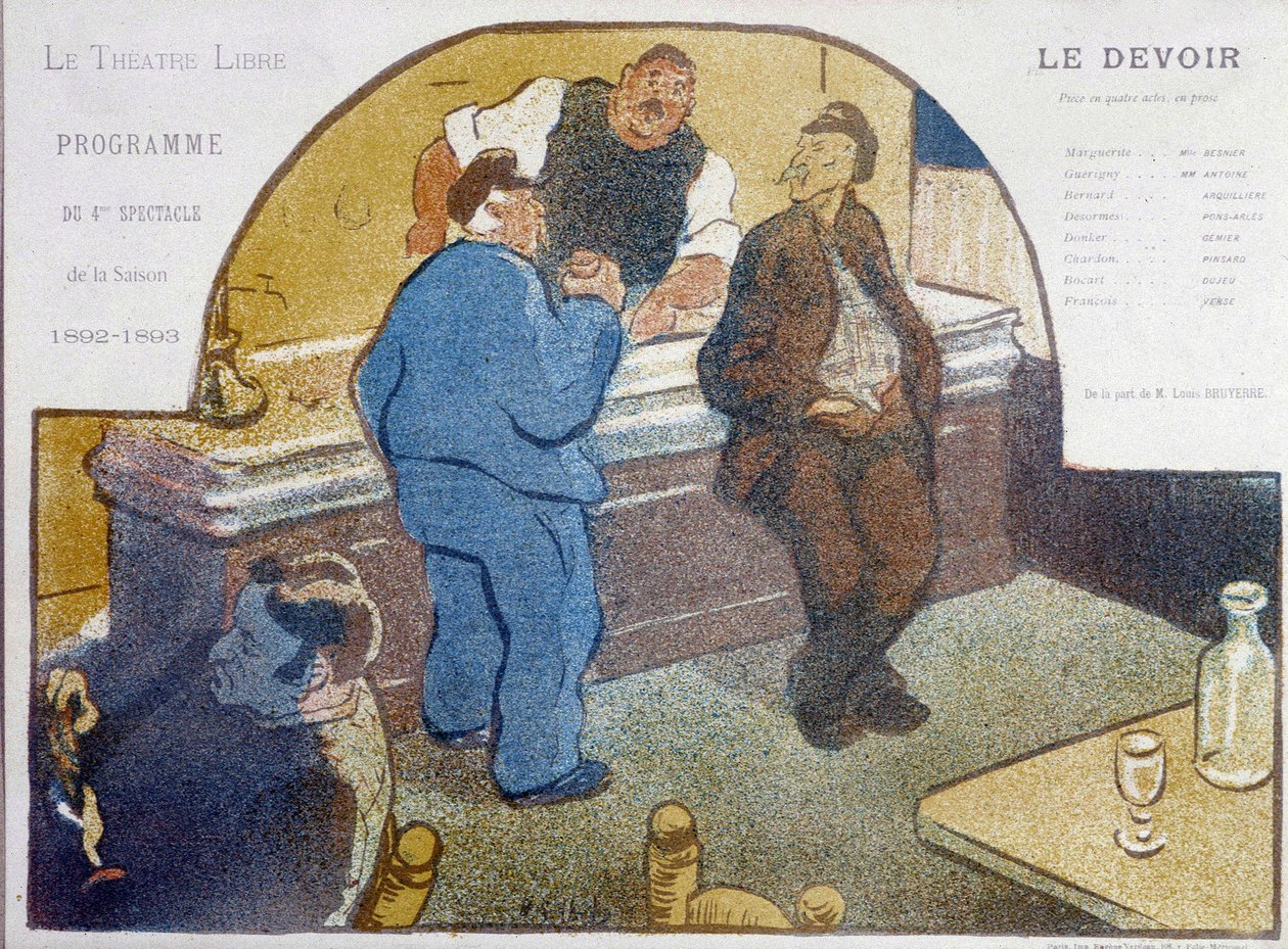 Café de Paris: sink - tegning, slutten av 1800-tallet, Carnavalet. av Unknown artist