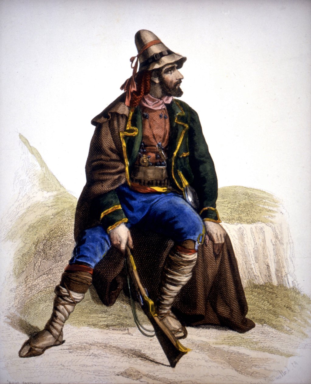 Calabrian Brigand - gravering av Unknown artist