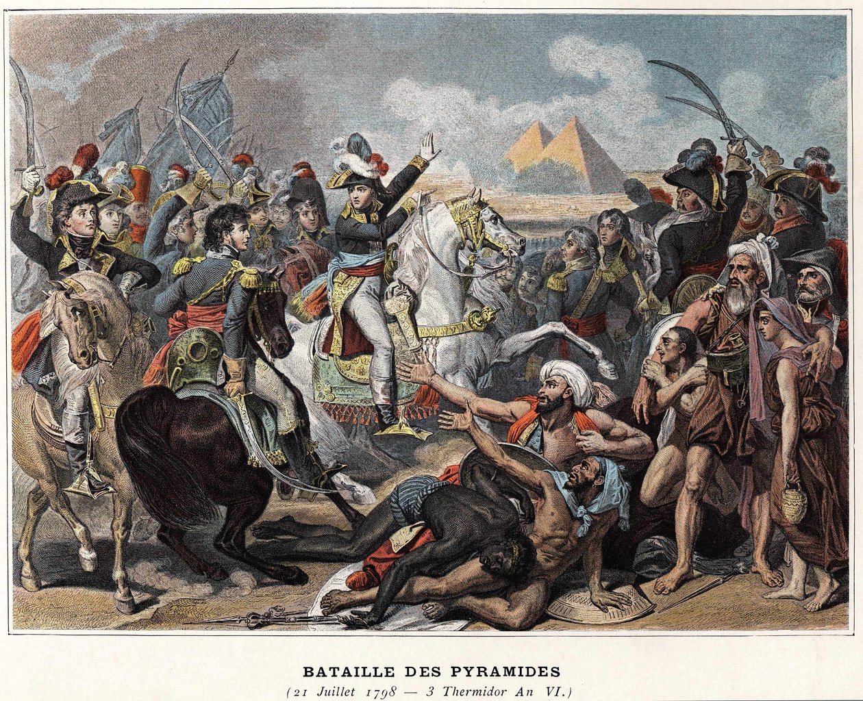 Kampanje (ekspedisjon) av Egypt (1798-1801): Slaget ved pyramidene, 21. juli av Unknown artist