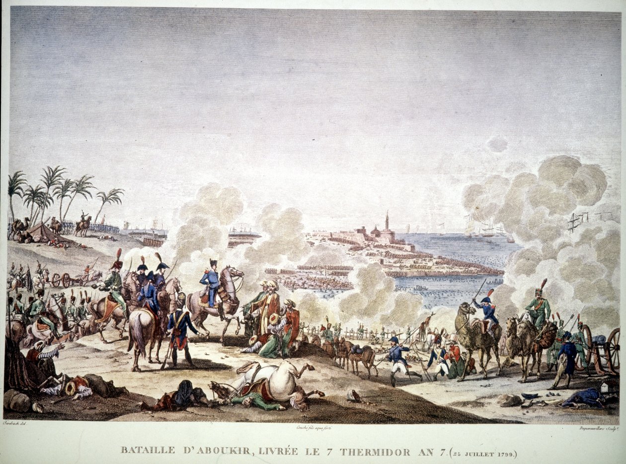 Kampanje (ekspedisjon) av Egypt (1798-1801), Napoleon i Egypt: Slaget ved Aboukir, 25. juli av Unknown artist