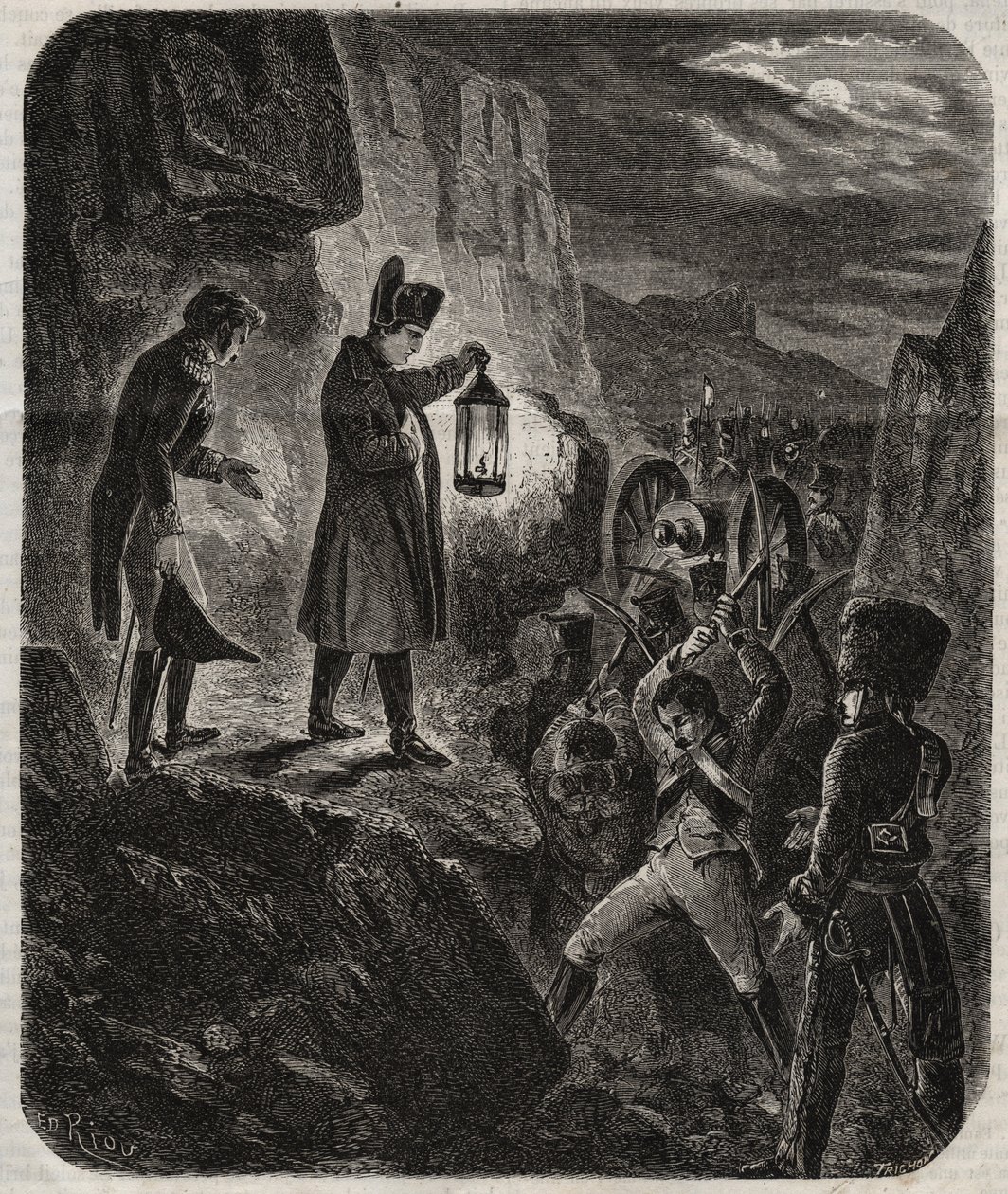 Kampanje av Preussen og Polen: Keiser Napoleon I (1769-1821) på tampen av slaget ved Iena og Auerstaedt 14/10/1805 - Keiser Napoleon I natten før slaget ved Jena-Auerstedt (Jena Auerstedt) mot den prøyssiske hæren den 14. oktober 1805 - Nap av Unknown artist