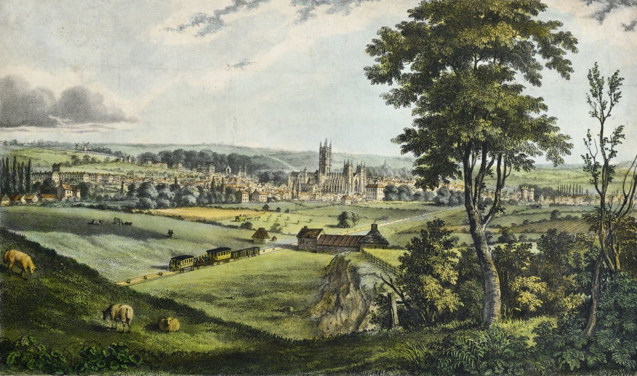 Canterbury fra jernbanen av Unknown artist