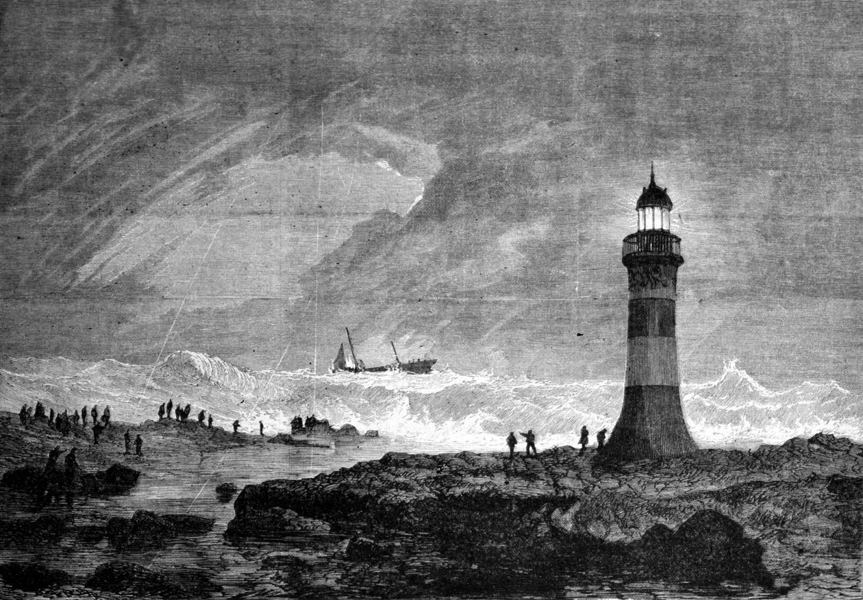 Cape of Good Esperance, fyrtårnet i Table Bay. av Unknown artist