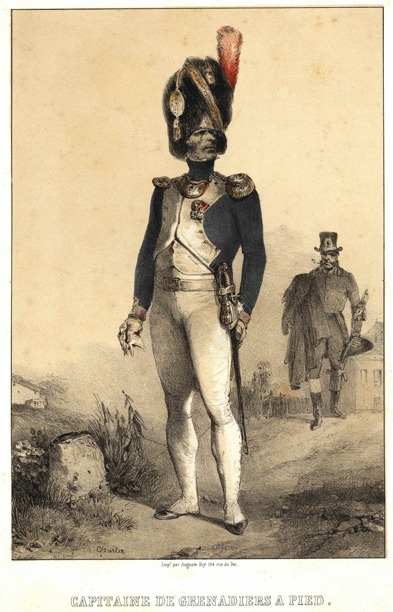 Captain of grenadiers on foot av Unknown artist