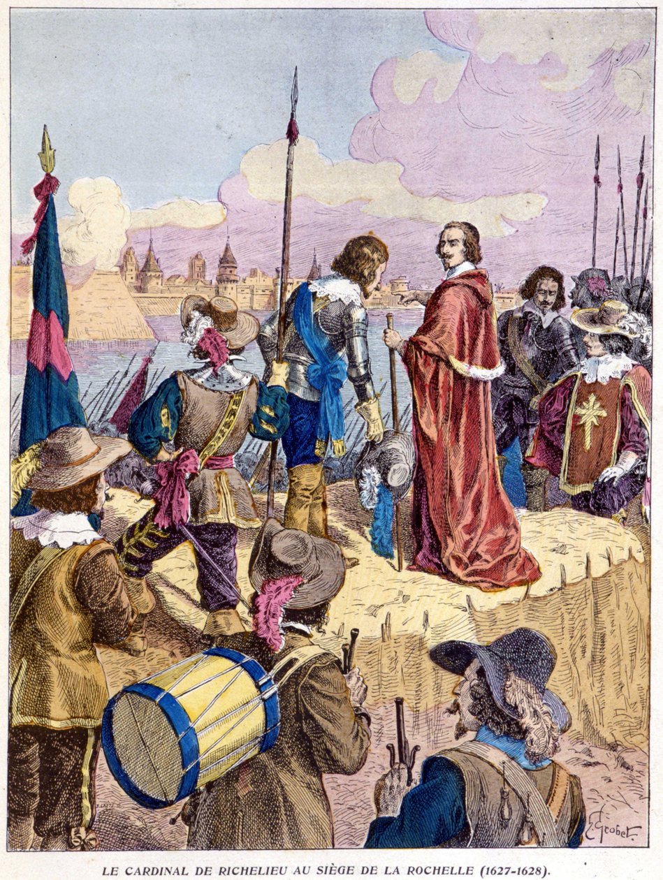 Kardinal Richelieu ved beleiringen av La Rochelle (1627 - 1628) av Unknown artist