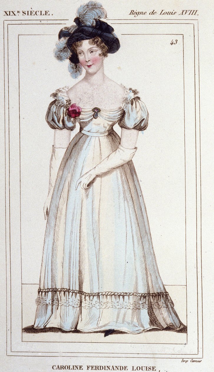 Caroline Ferdinande Louise av Napoli, hertuginne av Berry (1798Ð1870). Kona til hertugen av Berry. Gravering fra 1830. av Unknown artist